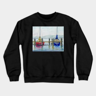 Yachts at Margate Marina - Tasmania Crewneck Sweatshirt